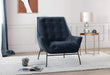 U8933 NAVY LEATHER ACCENT CHAIR - All Brands Furniture (NJ)