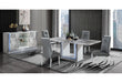 YLIME WHITE MARBLE DINING TABLE + YLIME GREY DC - All Brands Furniture (NJ)