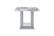 YLIME WHITE MARBLE END TABLE - All Brands Furniture (NJ)