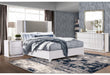 ASPEN WHITE QUEEN BED GROUP WITH VANITY SET WITH LED - All Brands Furniture (NJ)