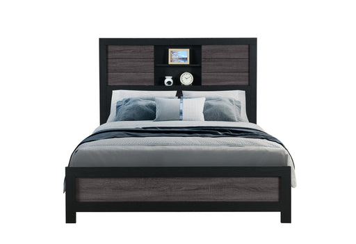 LISBON GREY/BLACK BOOKCASE FULL BED - All Brands Furniture (NJ)