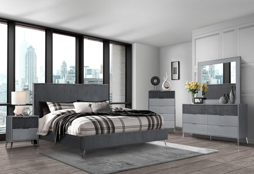 ENZO DARK GREY QUEEN BED GROUP - All Brands Furniture (NJ)