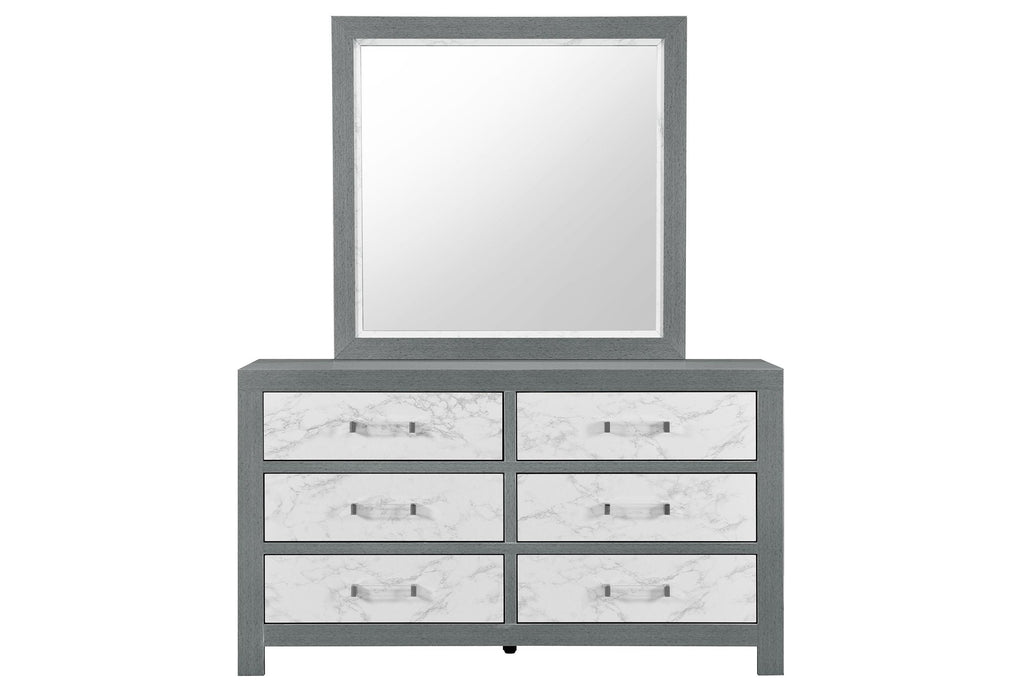 MICAH GREY MIRROR - All Brands Furniture (NJ)