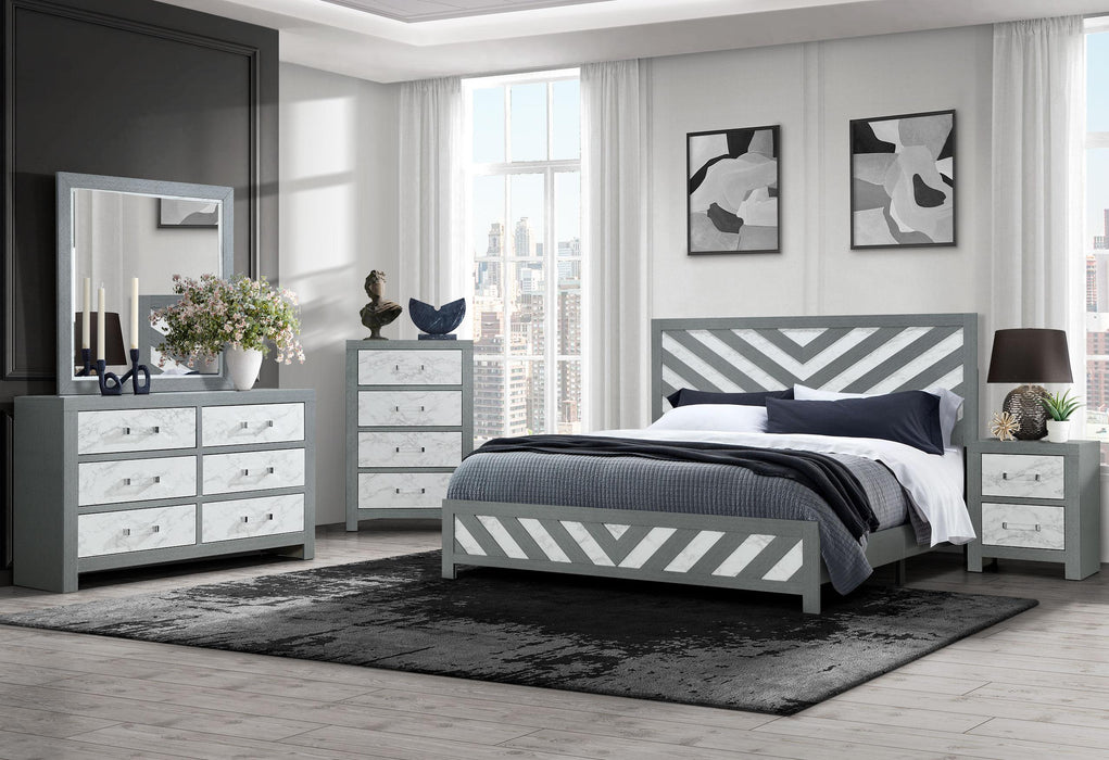 MICAH GREY QUEEN BED GROUP - All Brands Furniture (NJ)