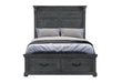 TATUM GREY QUEEN BED WITH STORAGE - All Brands Furniture (NJ)