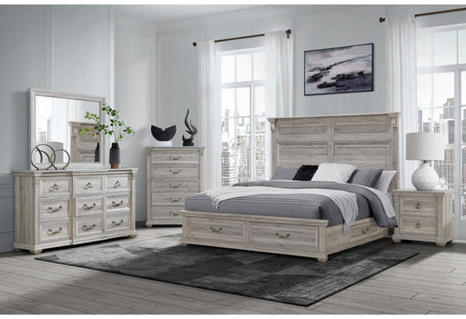 TATUM NATURAL KING BED GROUP WITH STORAGE - All Brands Furniture (NJ)