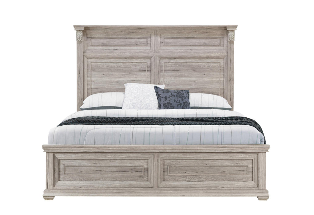 TATUM NATURAL QUEEN BED WITHOUT STORAGE - All Brands Furniture (NJ)