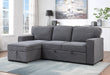 U0203 LIGHT GREY REVERISBLE PULL OUT SOFA BED - All Brands Furniture (NJ)