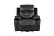 U5050 BLANCHE CHARCOAL/BLACK POWER RECLINER - All Brands Furniture (NJ)