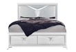 ROMO WHITE QUEEN BED WITH LED - All Brands Furniture (NJ)