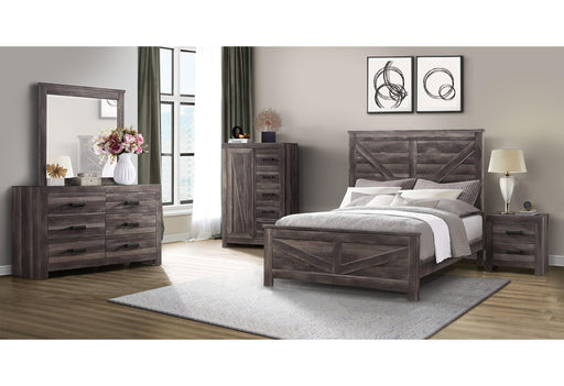 VISION DARK OAK QUEEN BED GROUP - All Brands Furniture (NJ)