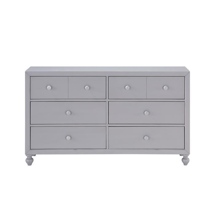 Wellsummer 6 Drawer Dresser in Gray 1803GY-5 | All Brands Furniture (NJ)