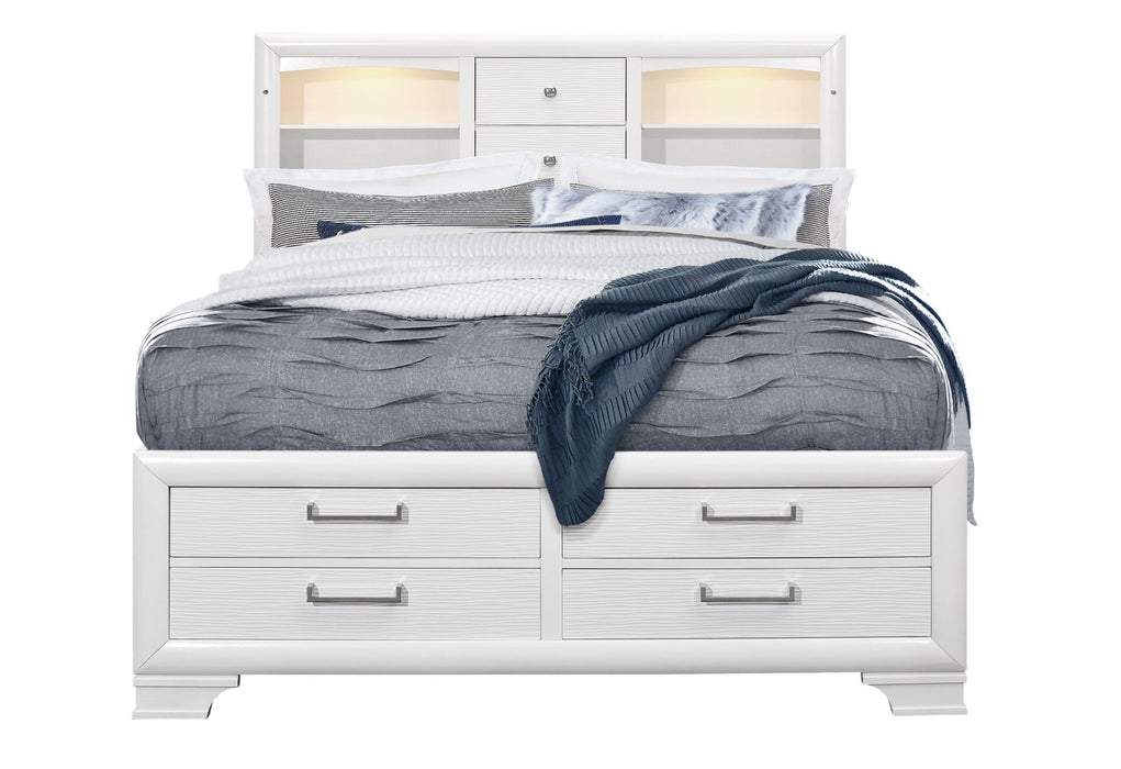 Jordyn White Bed - All Brands Furniture (NJ)
