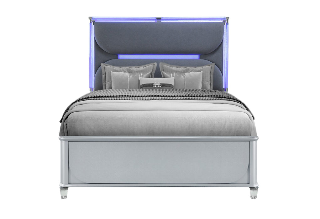 Lando Silver Bed - All Brands Furniture (NJ)