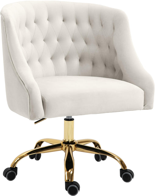 Arden Cream Velvet Office Chair - All Brands Furniture (NJ)