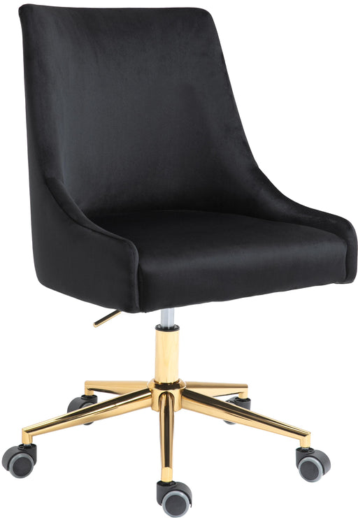 Karina Black Velvet Office Chair - All Brands Furniture (NJ)