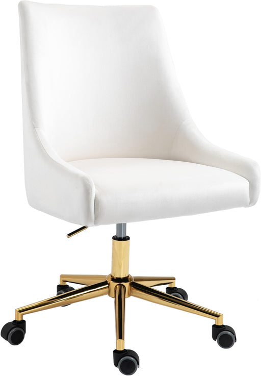 Karina Cream Velvet Office Chair - All Brands Furniture (NJ)