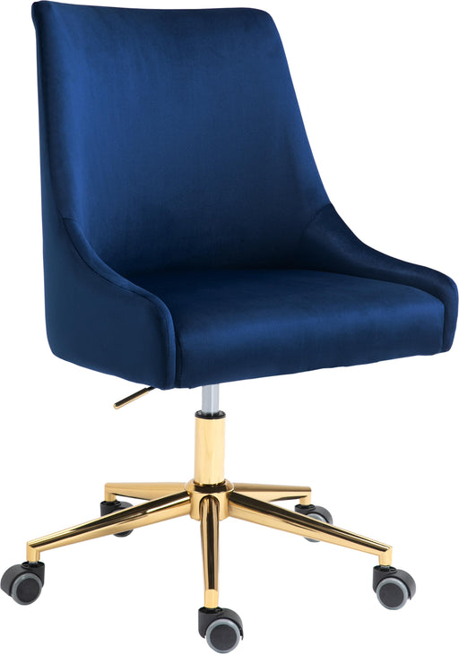 Karina Navy Velvet Office Chair - All Brands Furniture (NJ)