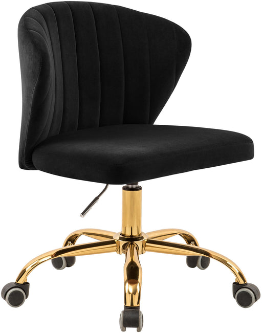 Finley Black Velvet Office Chair - All Brands Furniture (NJ)
