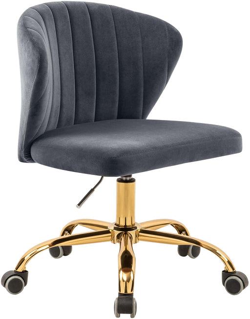 Finley Grey Velvet Office Chair - All Brands Furniture (NJ)