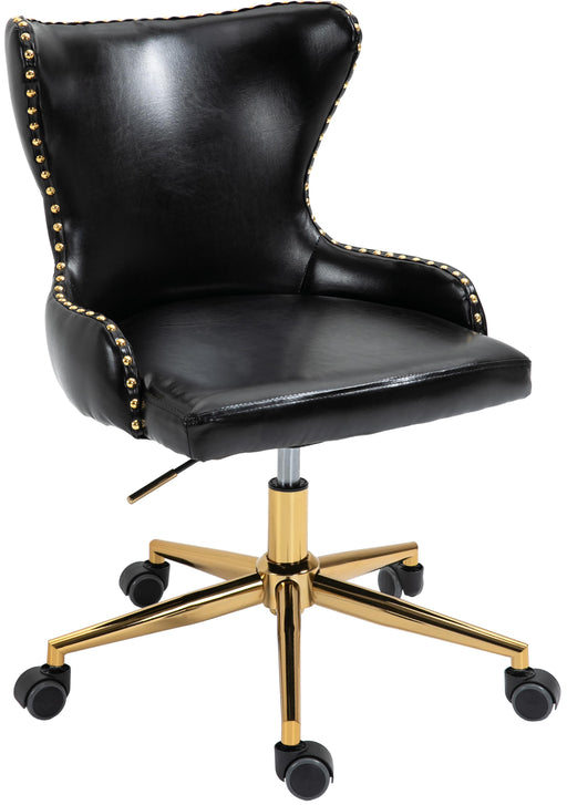 Hendrix Black Faux Leather Office Chair - All Brands Furniture (NJ)
