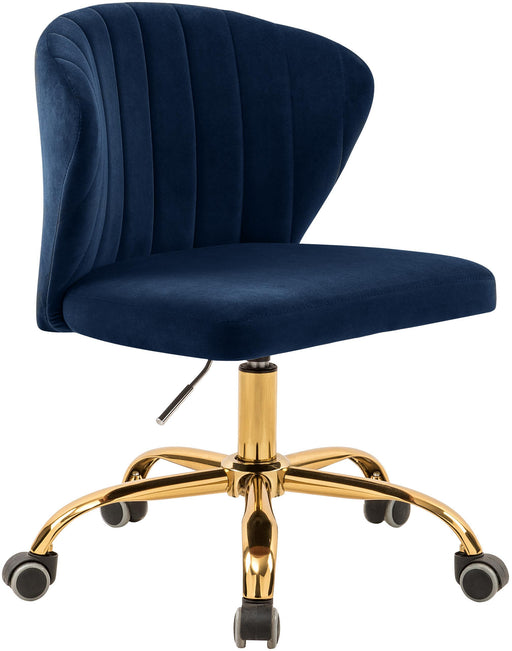Finley Navy Velvet Office Chair - All Brands Furniture (NJ)