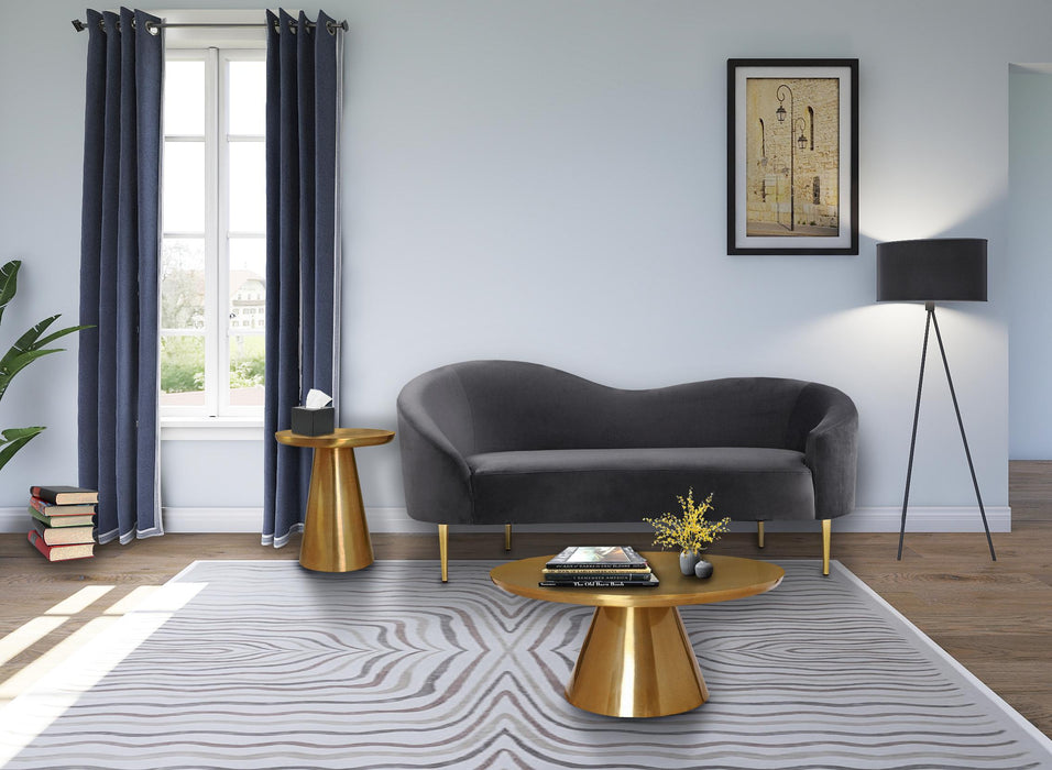 Martini Brushed Gold End Table - All Brands Furniture (NJ)