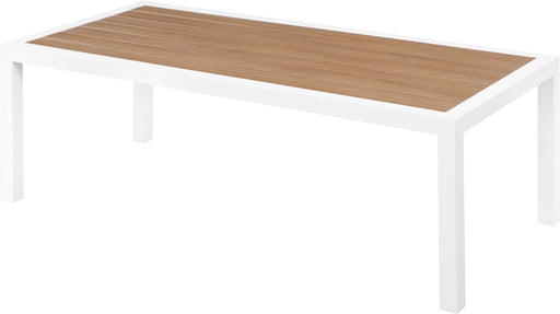 Nizuc Brown manufactured wood Outdoor Patio Aluminum Coffee Table - All Brands Furniture (NJ)