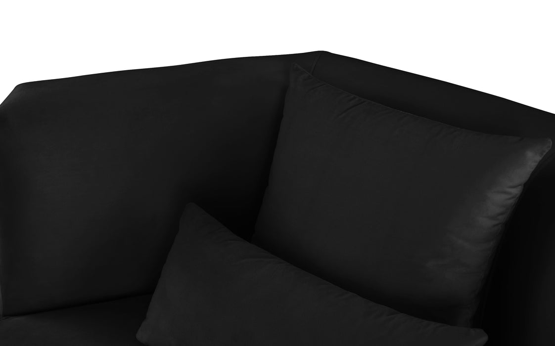 Marquis Black Velvet Sofa - All Brands Furniture (NJ)