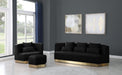 Marquis Black Velvet Sofa - All Brands Furniture (NJ)