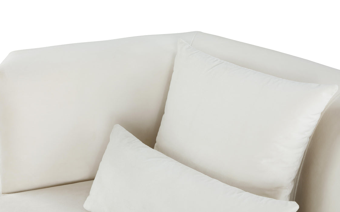 Marquis Cream Velvet Sofa - All Brands Furniture (NJ)