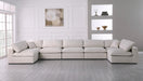 Serene Cream Linen Fabric Deluxe Cloud Modular Sectional - All Brands Furniture (NJ)