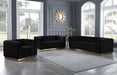 Marlon Black Velvet Loveseat - All Brands Furniture (NJ)