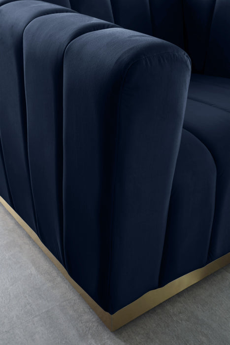 Marlon Navy Velvet Sofa