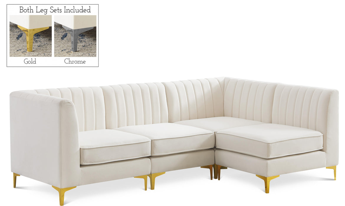Alina Cream Velvet Modular Sectional - All Brands Furniture (NJ)