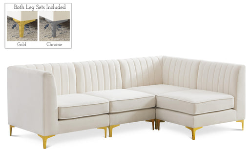 Alina Cream Velvet Modular Sectional - All Brands Furniture (NJ)