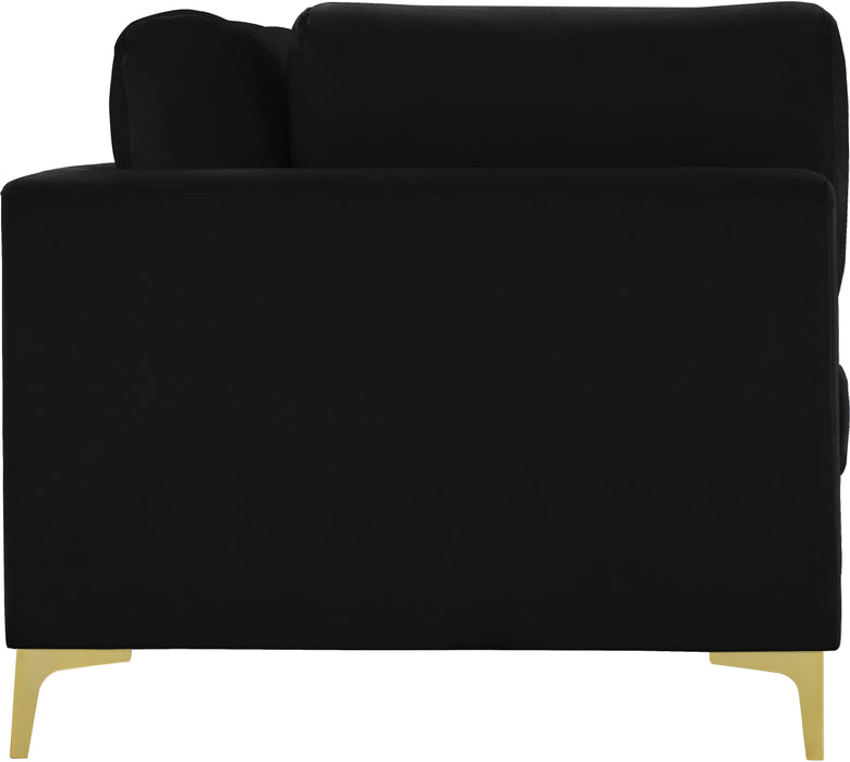 Julia Black Velvet Modular Sofa (4 Boxes) - All Brands Furniture (NJ)