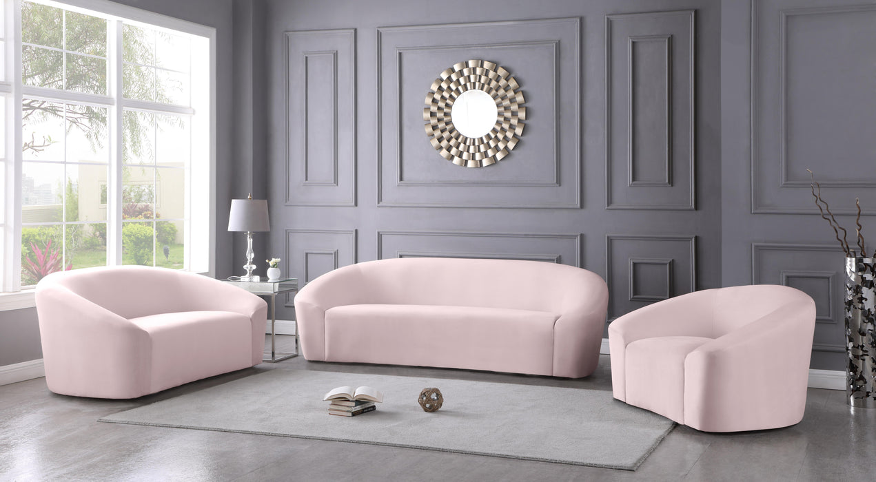 Riley Pink Velvet Loveseat - All Brands Furniture (NJ)