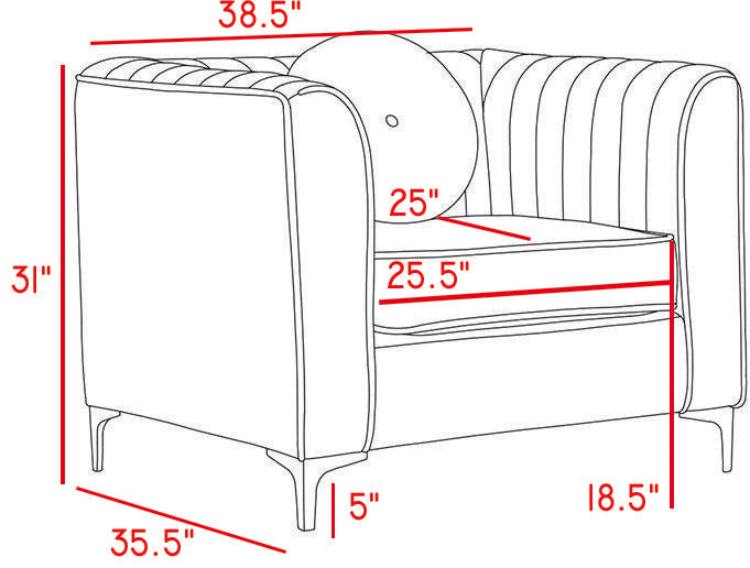 Isabelle Green Velvet Chair - All Brands Furniture (NJ)