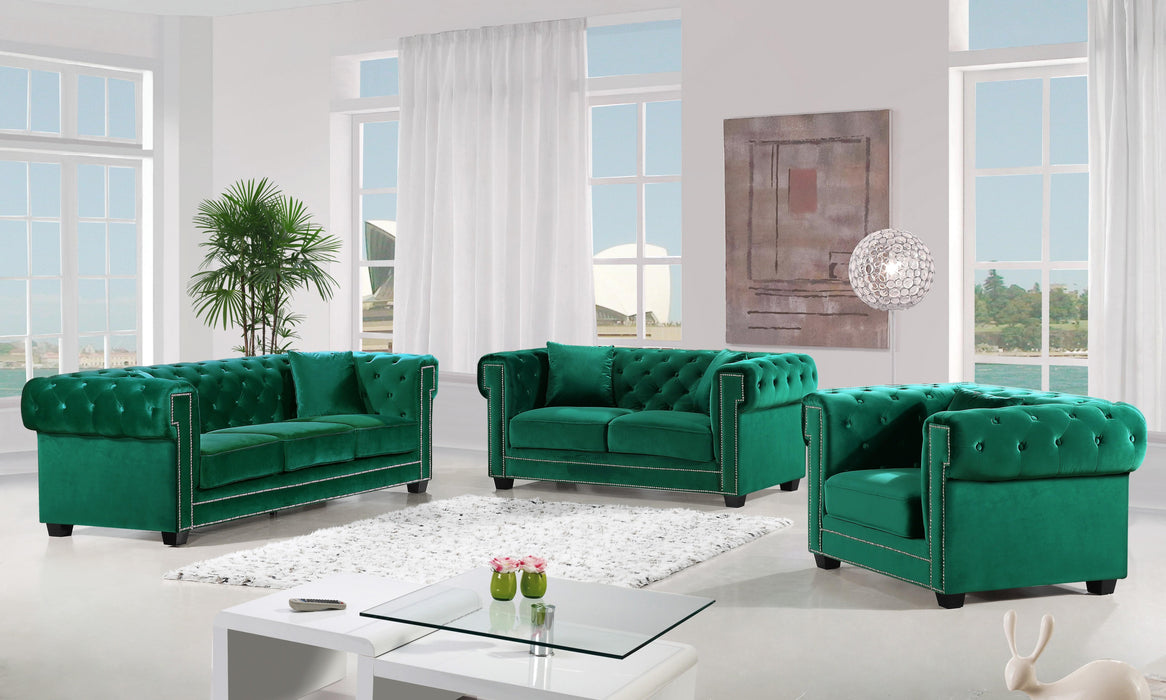 Bowery Green Velvet Sofa - All Brands Furniture (NJ)