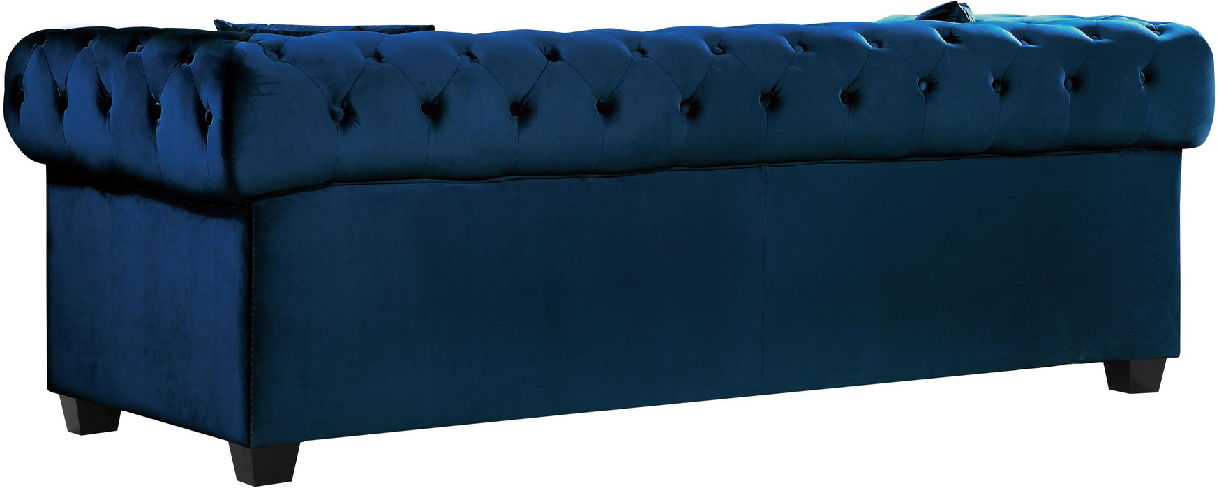 Bowery Navy Velvet Sofa - All Brands Furniture (NJ)