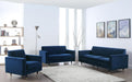 Lola Navy Velvet Loveseat - All Brands Furniture (NJ)
