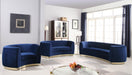 Julian Navy Velvet Loveseat - All Brands Furniture (NJ)