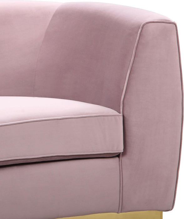 Julian Pink Velvet Loveseat - All Brands Furniture (NJ)