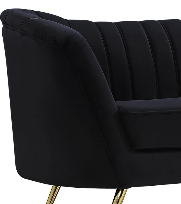 Margo Black Velvet Sofa - All Brands Furniture (NJ)