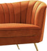 Margo Cognac Velvet Loveseat - All Brands Furniture (NJ)