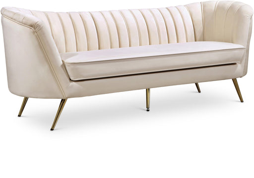Margo Cream Velvet Sofa - All Brands Furniture (NJ)