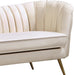 Margo Cream Velvet Loveseat - All Brands Furniture (NJ)