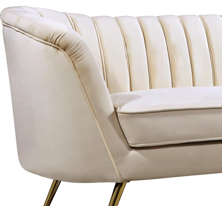 Margo Cream Velvet Sofa - All Brands Furniture (NJ)