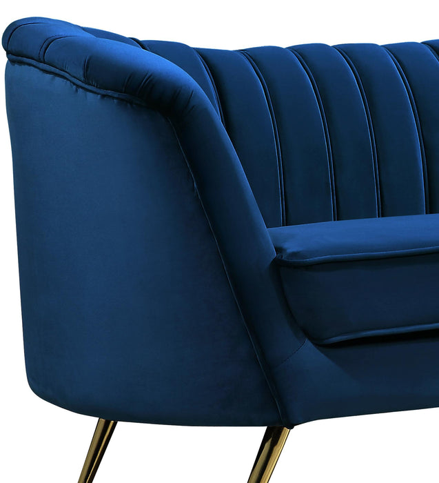 Margo Navy Velvet Sofa - All Brands Furniture (NJ)